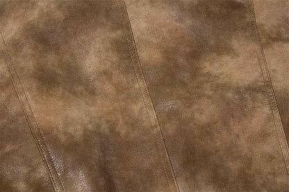 Contrast Color PU Leather Jacket For Men null
