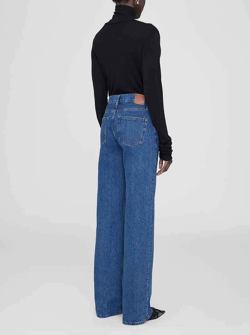 Wash Mid-waist All Cotton Stretch-free Straight Jeans MuddyStock