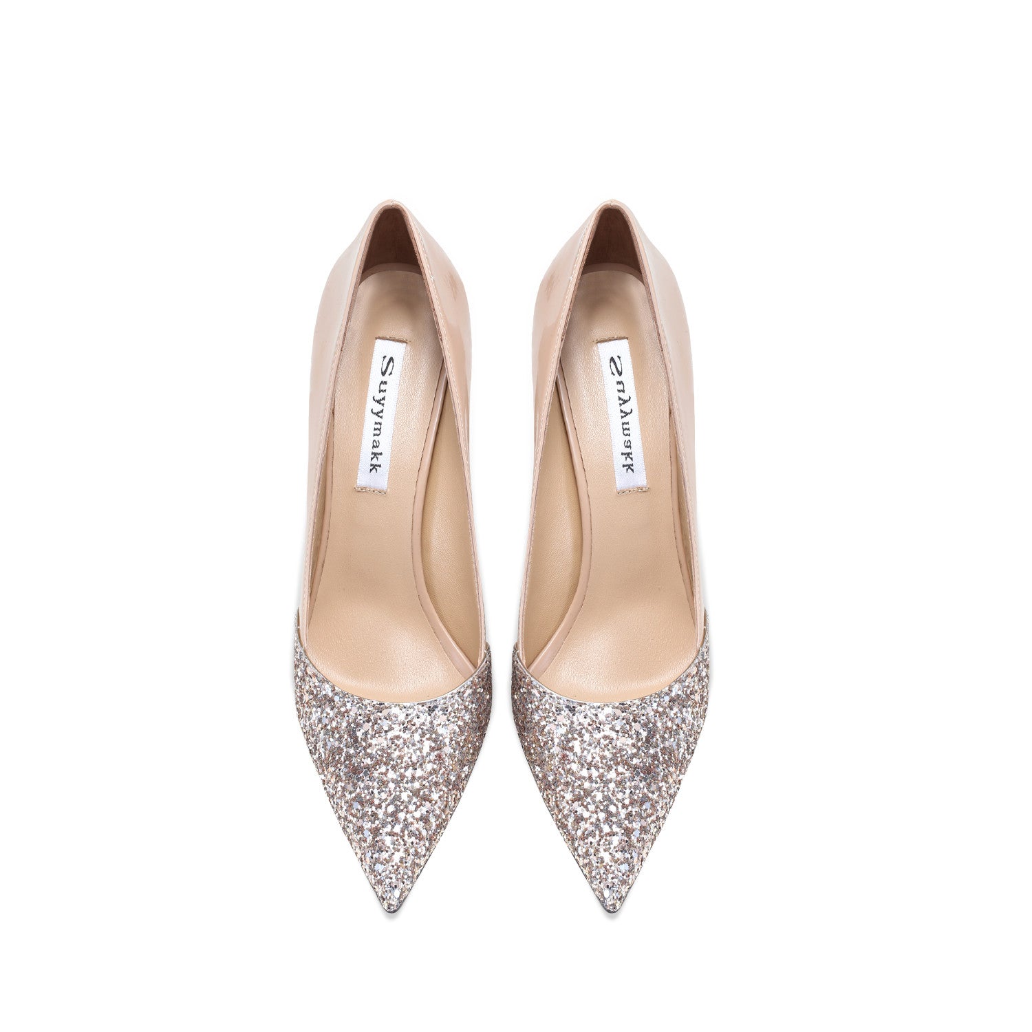 Women's Gold Sequins High Heels