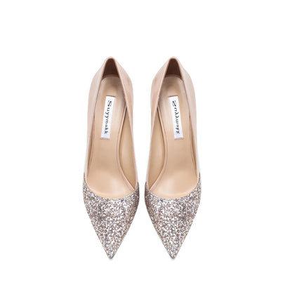 Women's Gold Sequins High Heels