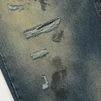 Distressed Dirty Ripped Jeans For Men MuddyStock