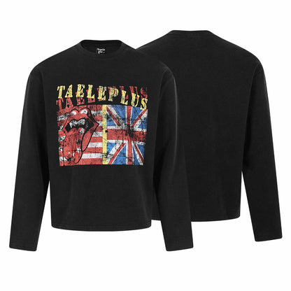 Printed Washed Long Sleeve T-Shirt for Men | MuddyStock Originals