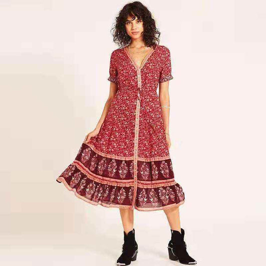 European And American Women's Clothing Dress Bohemian Style MuddyStock