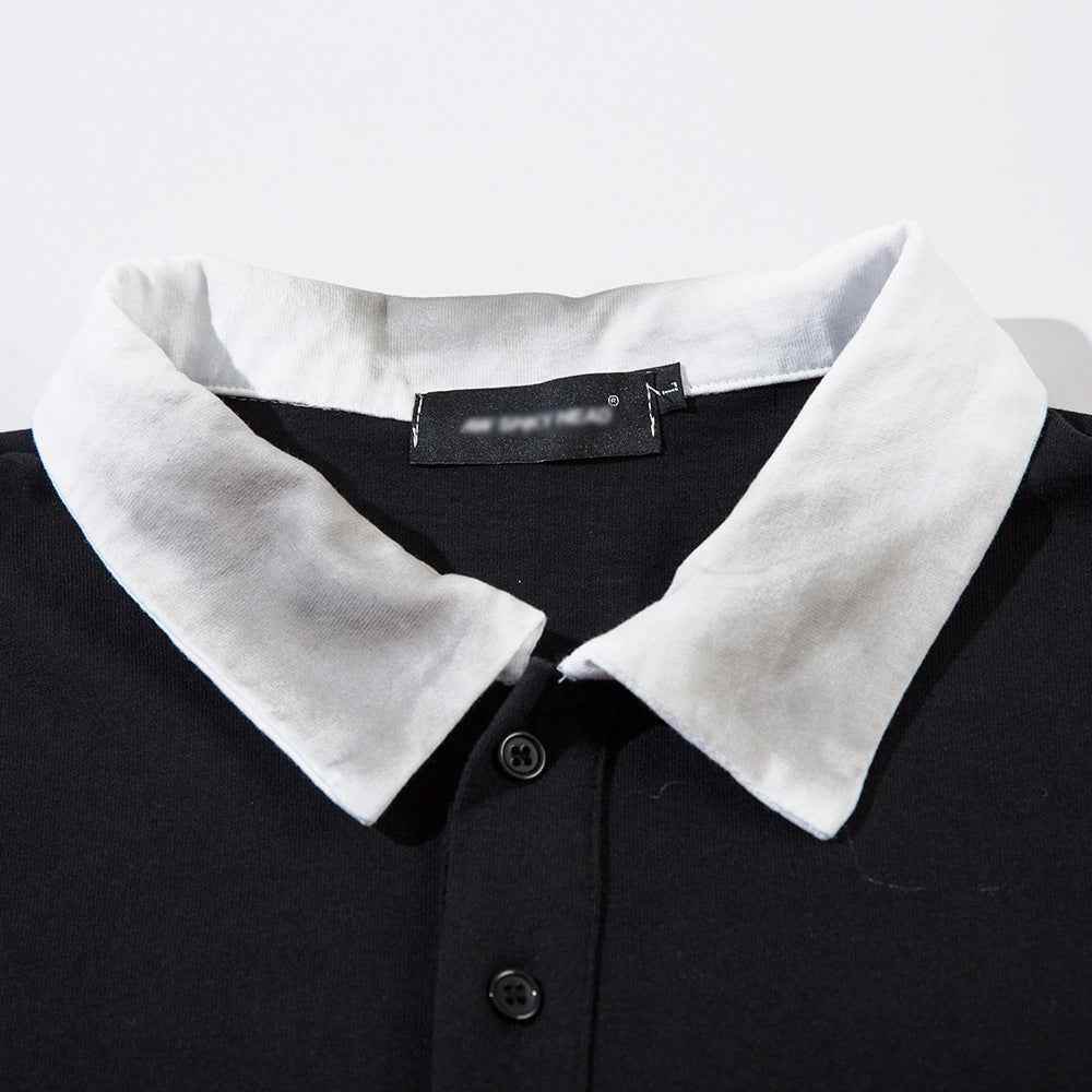 Stitching Long Sleeve Fake Two-piece T-shirts For Men And Women MuddyStock