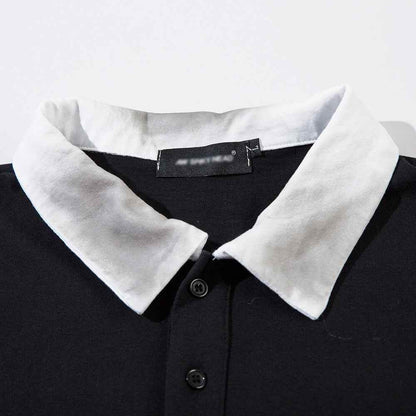Stitching Long Sleeve Fake Two-piece T-shirts For Men And Women MuddyStock