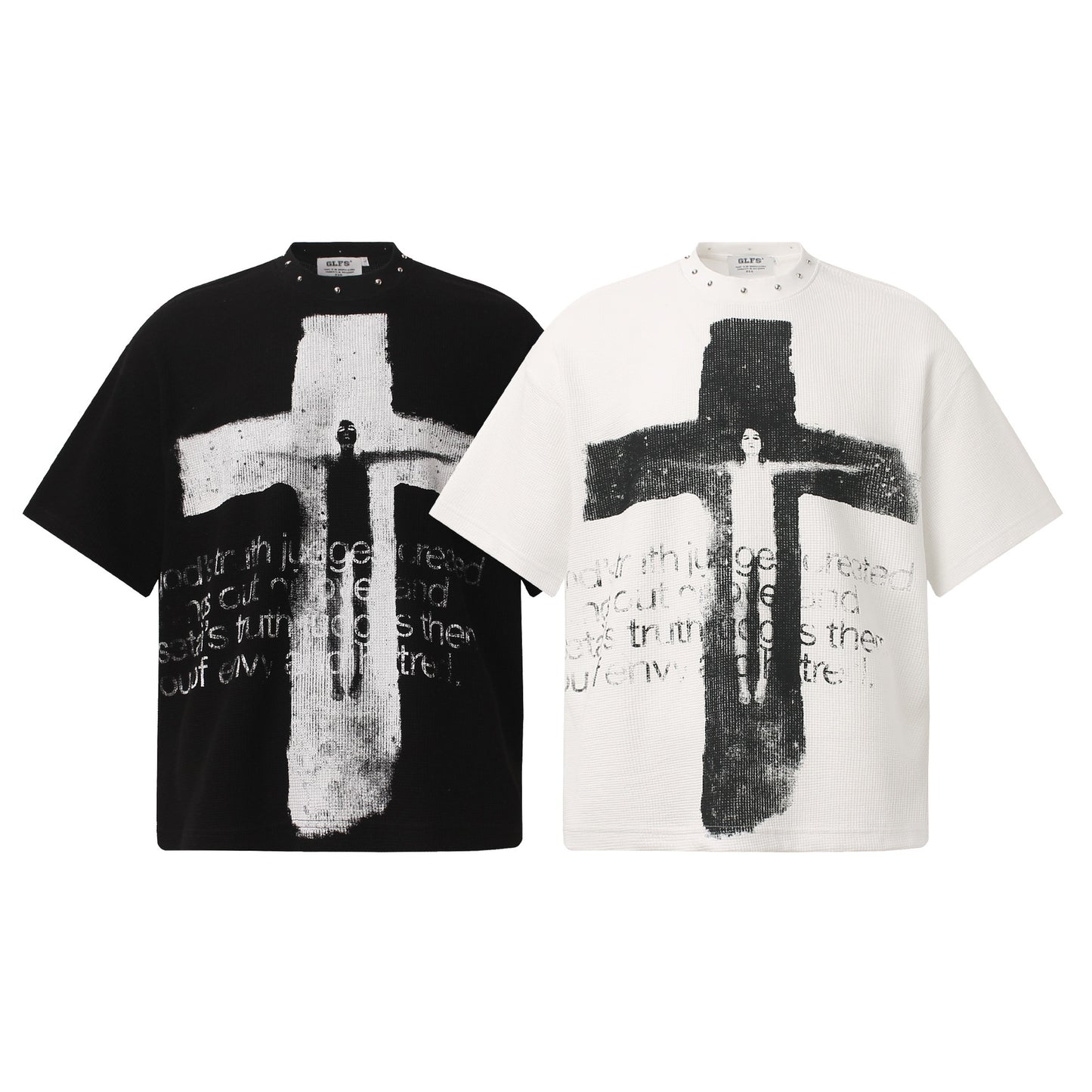 Wear and tear cross shaped short sleeves
