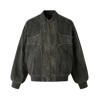 Wash water to make old baseball collars, workwear jackets Brown