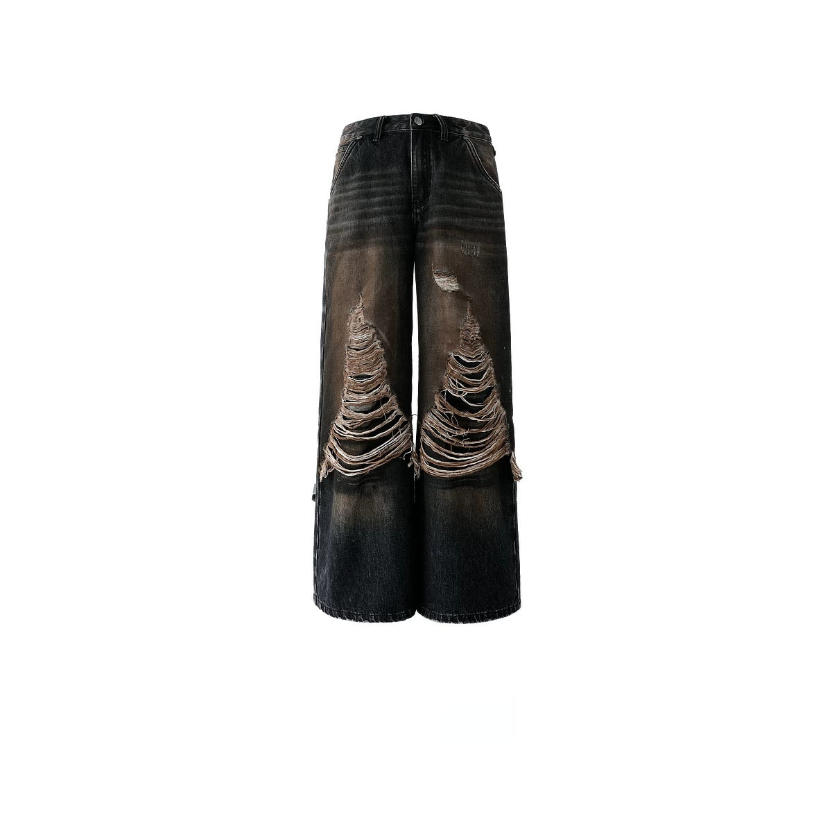 American-style Vintage Women's Workwear Wide-leg Casual Pants Retro Black