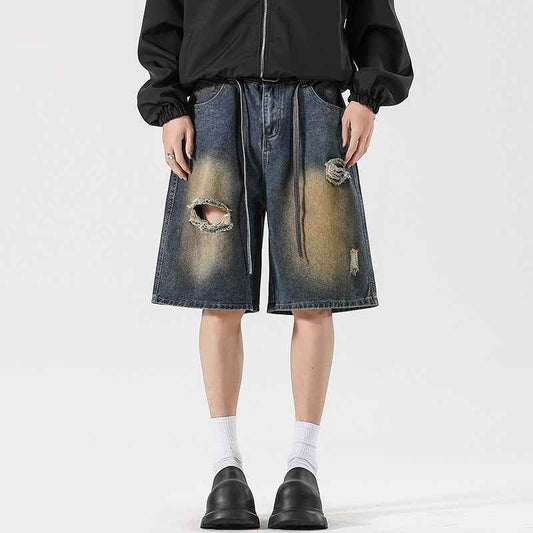 American High Street Make Old Ripped Shorts For Men And Women MuddyStock