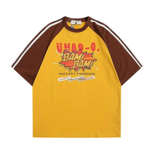 Color Contrast Patchwork Raglan T-shirt For Men null