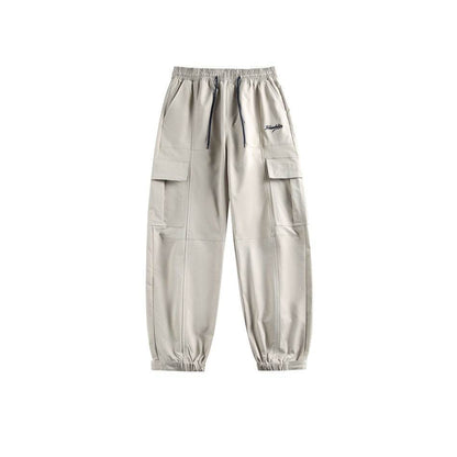 Autumn Outdoor Retro Pocket Overalls Men's Loose Straight Casual Beige Apricot MuddyStock