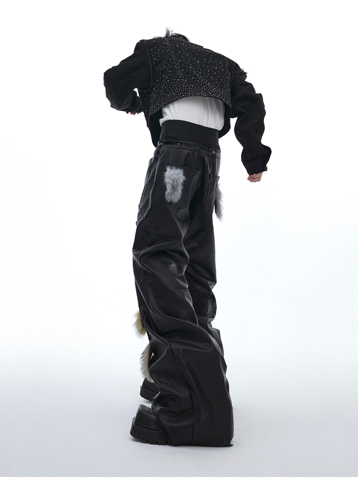 Punk Fitted Boot-cut Pants For Men and Women