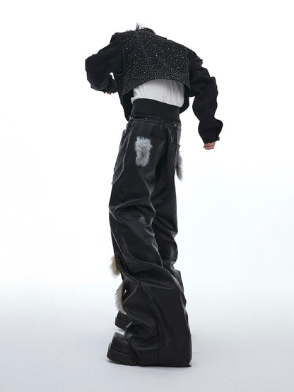 Punk Fitted Boot-cut Pants For Men and Women