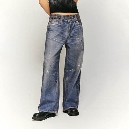 Vintage Washed Ripped Jeans For Men And Women MuddyStock