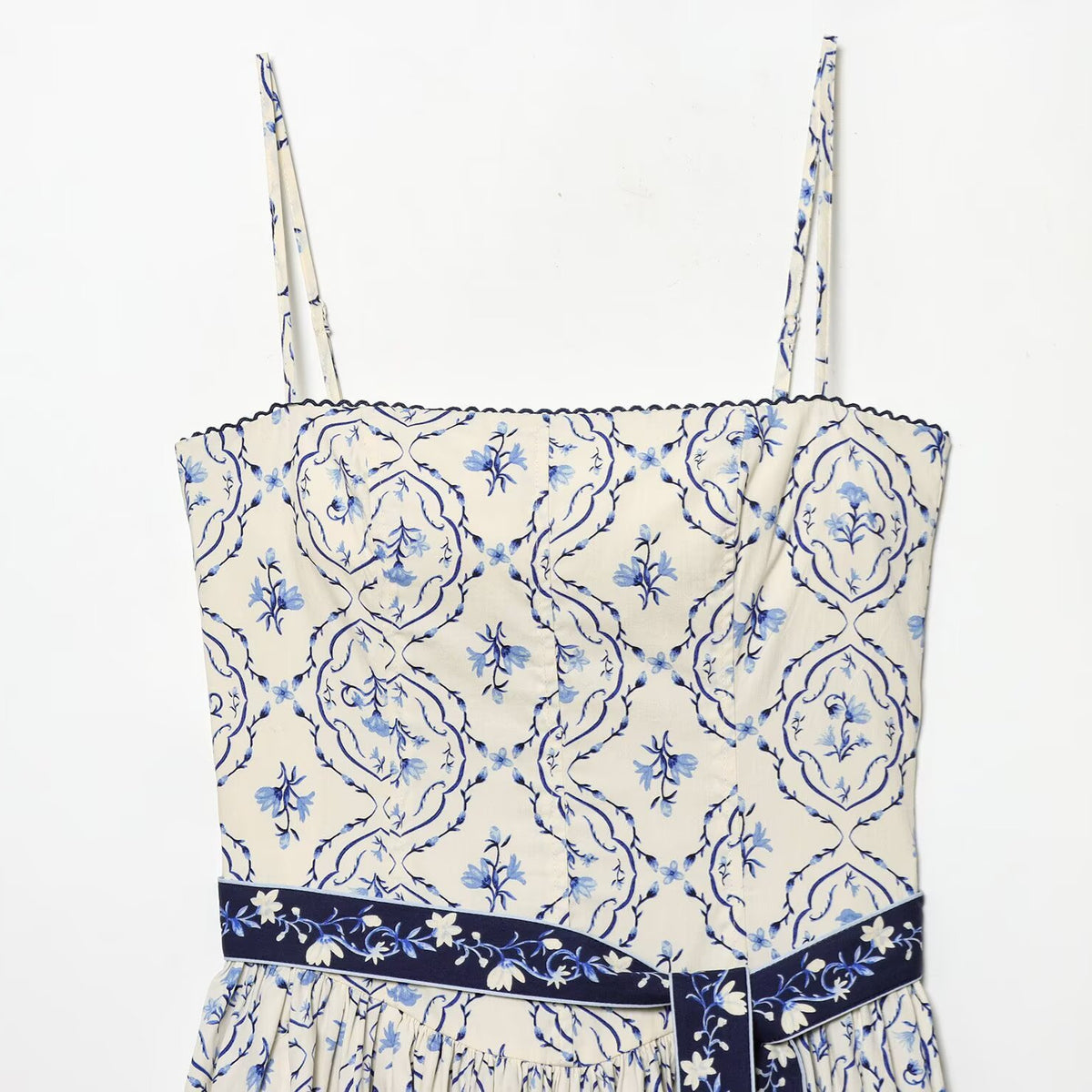 Retro printed suspender dress for women | MuddyStock Originals
