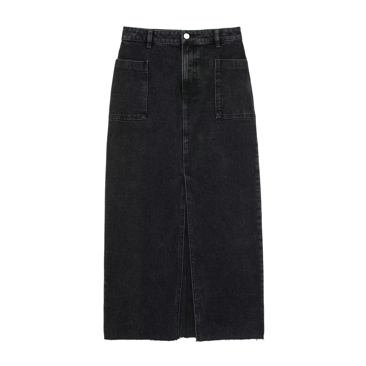 Women's High Waist Black Denim Skirt | MuddyStock Originals