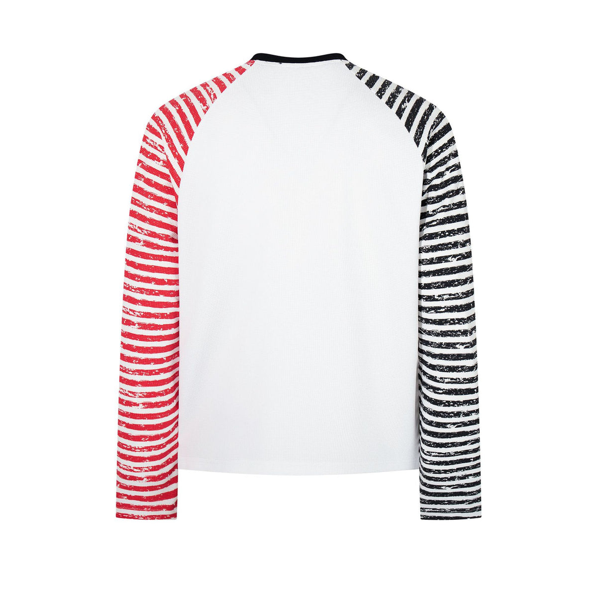 Striped patchwork shoulder long sleeved T-shirt for men | MuddyStock Originals