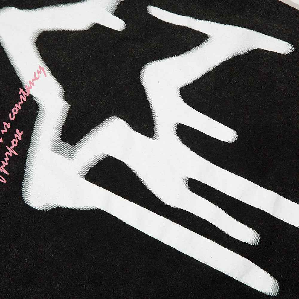 Five-pointed Star Design Loose T-shirt For Women MuddyStock