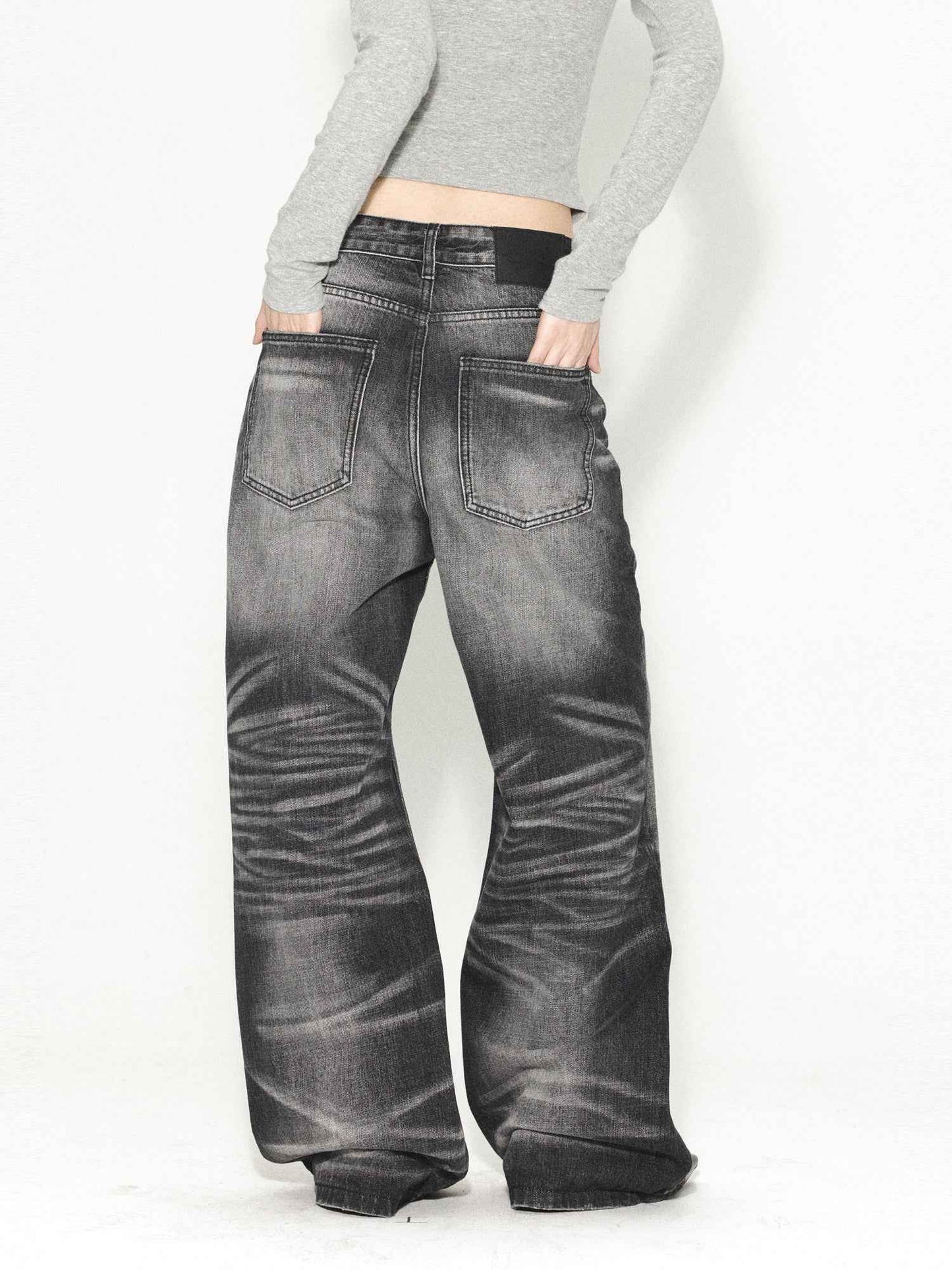 Retro Zipped Five Button Jeans For Men And Women