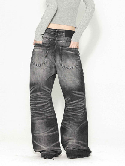 Retro Zipped Five Button Jeans For Men And Women