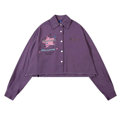 Five-pointed Star Long-sleeved Shirt For Women