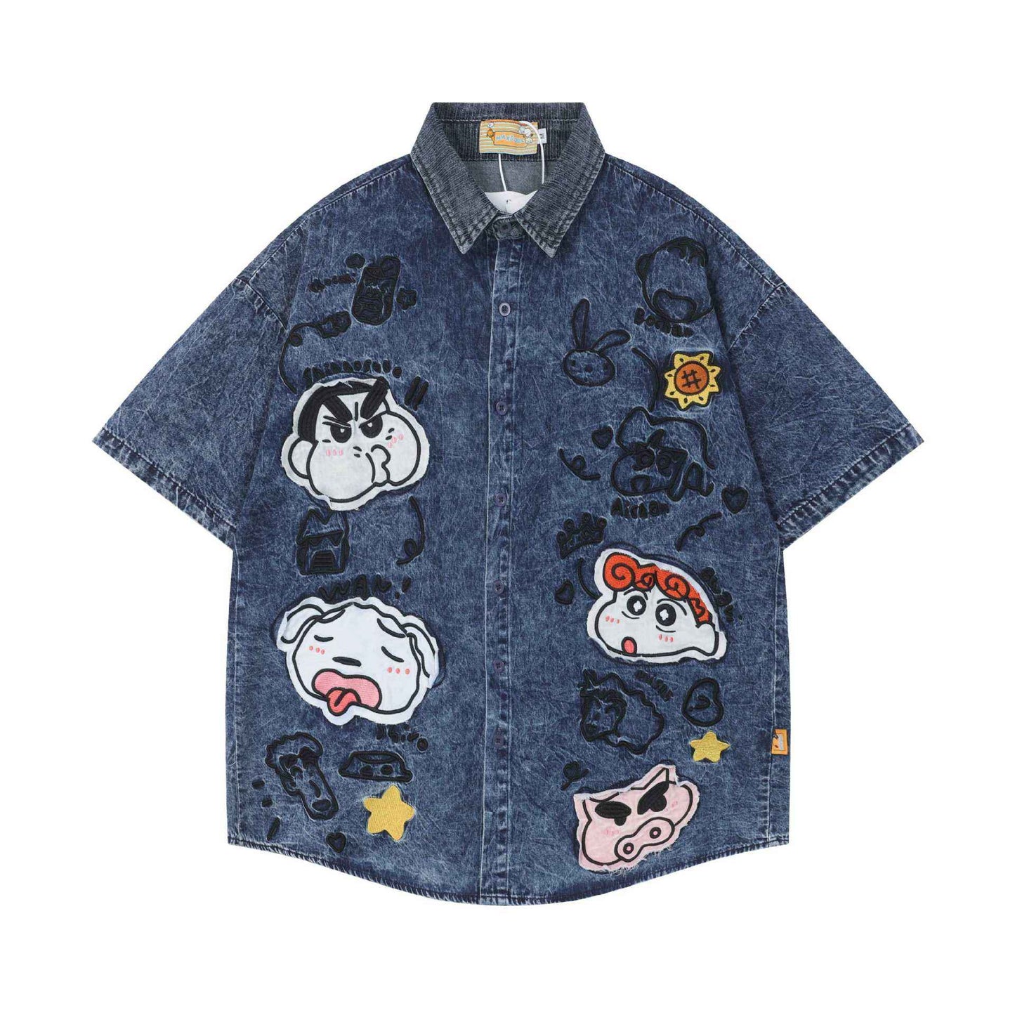 Crayon Shin chan Embroidered Short Sleeve