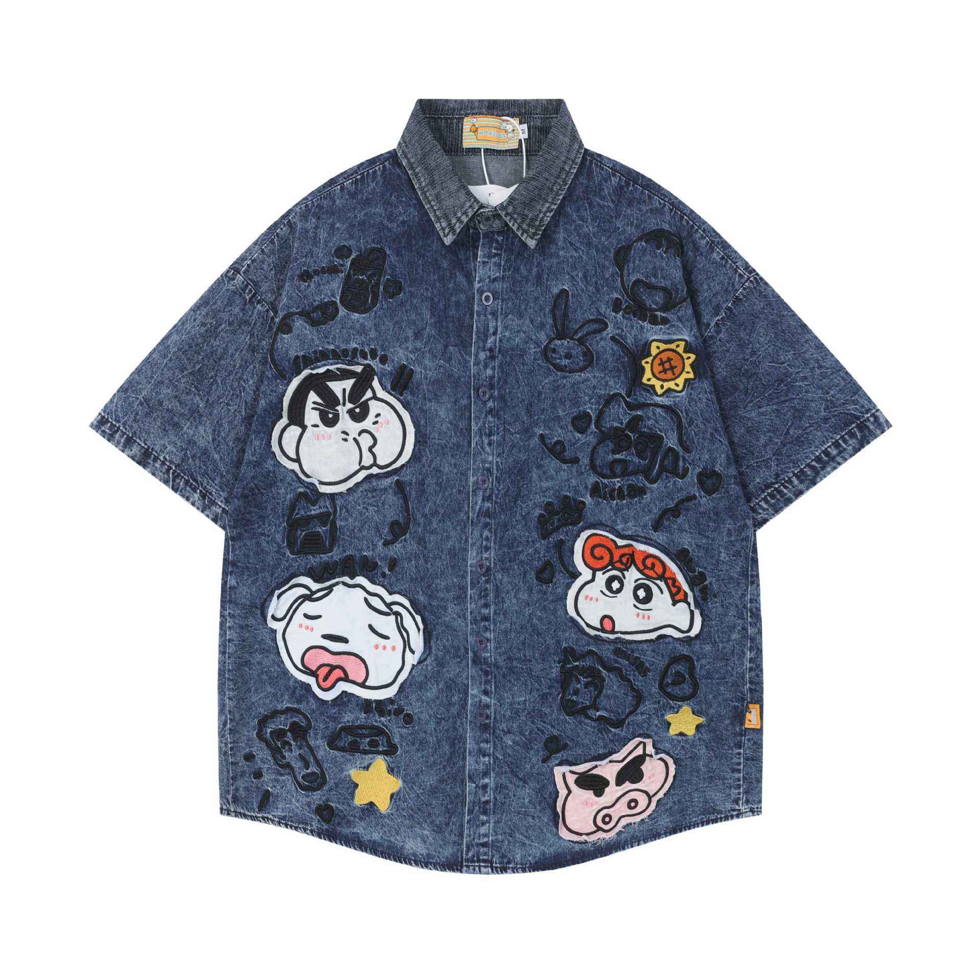 Crayon Shin chan Embroidered Short Sleeve