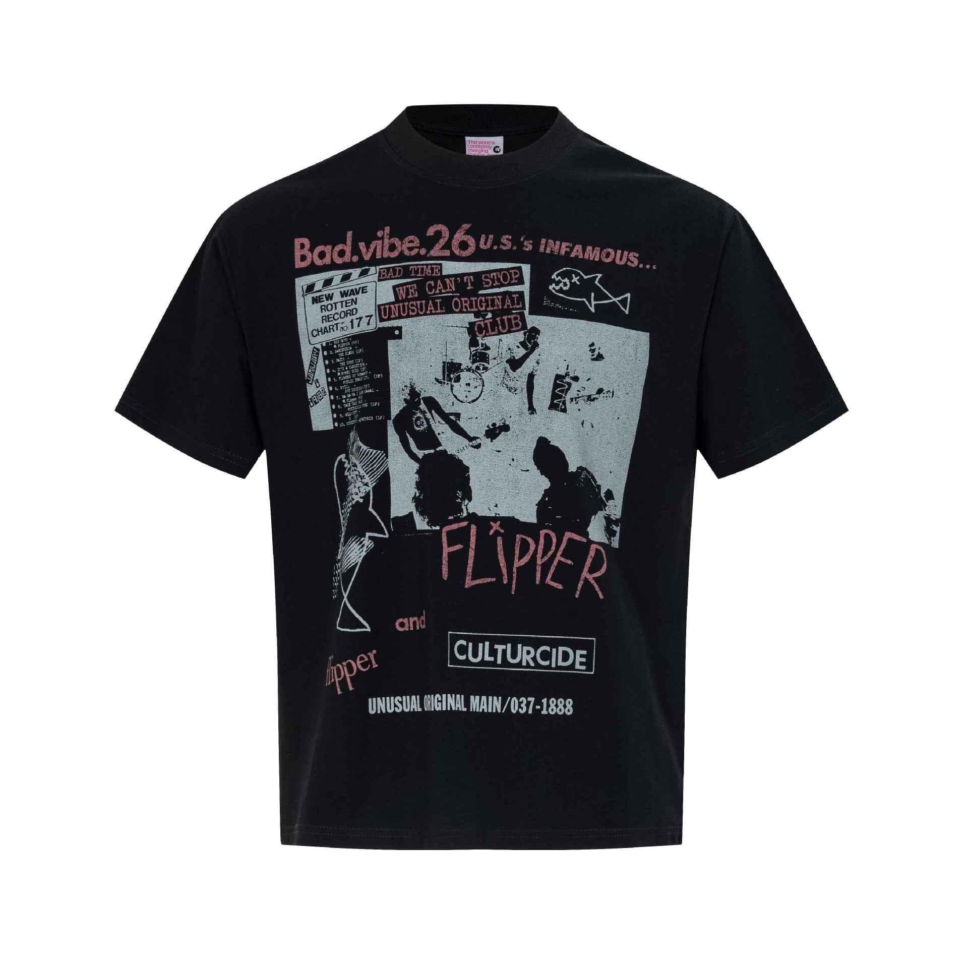 Rock portrait printed short sleeved t-shirt for men | MuddyStock Originals