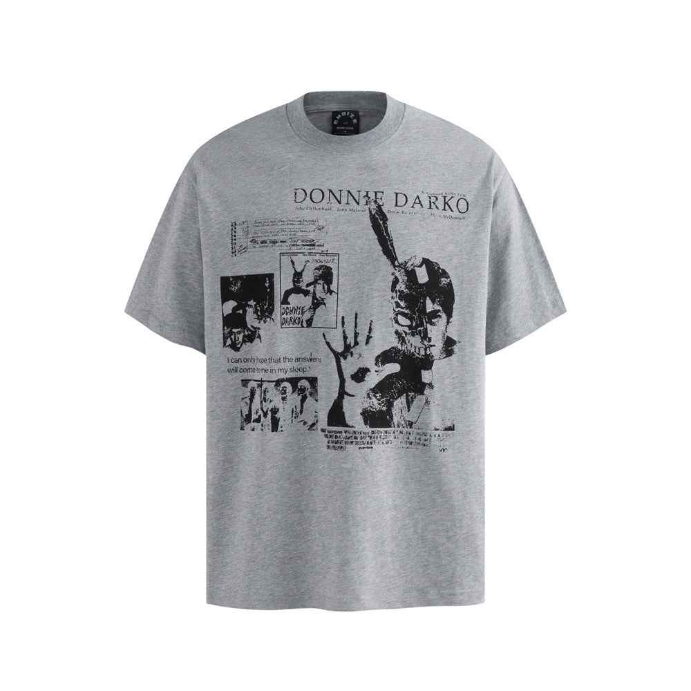 Character printed short sleeved t-shirt Gray