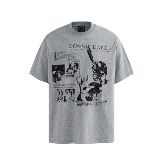 Character printed short sleeved t-shirt Gray