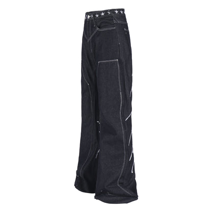 Loose straight leg low waisted jeans for women | MuddyStock Originals