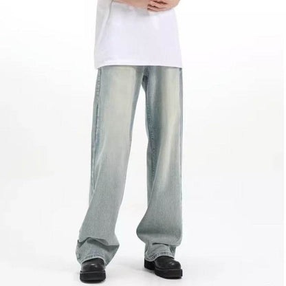 Retro Trousers Loose Casual Blue Blue MuddyStock
