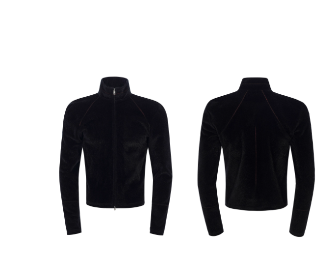 Men's Fur Jacket For Winter Black