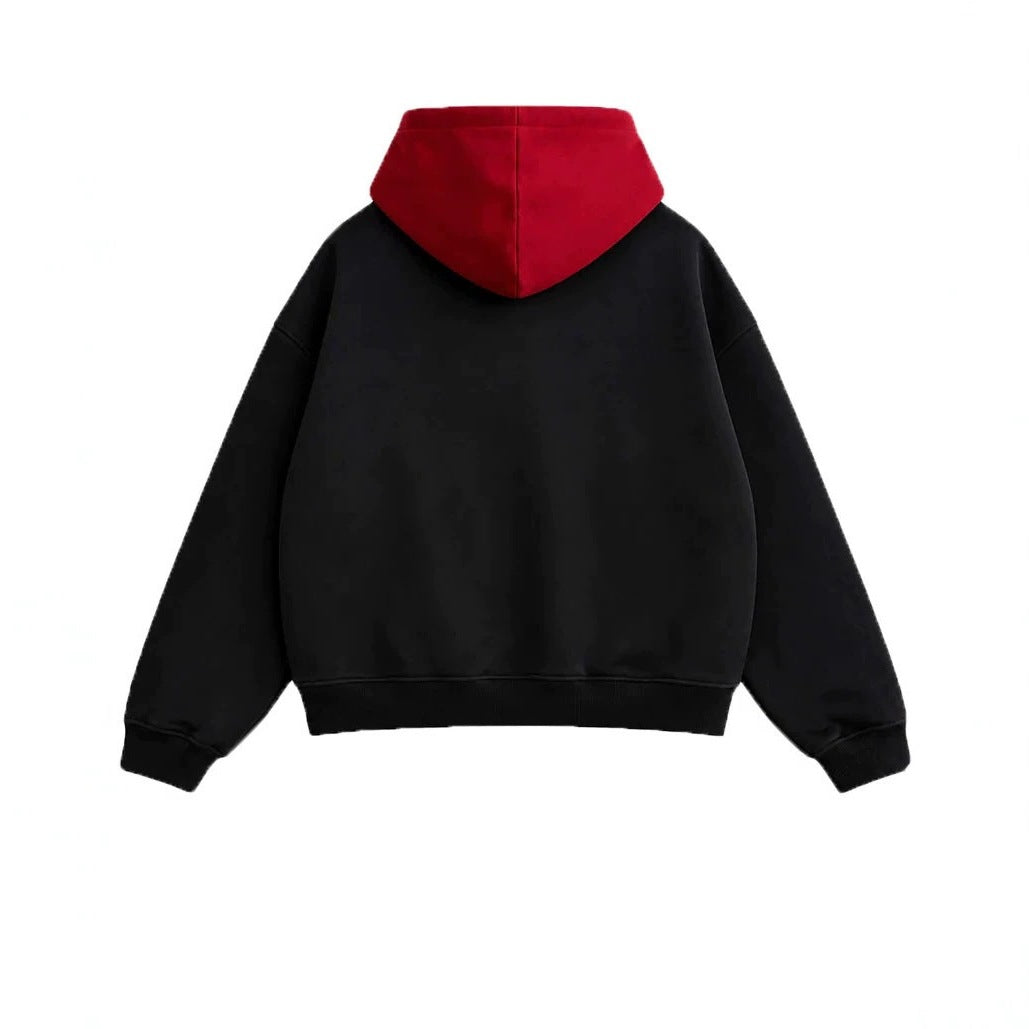 Dark Aesthetic Color Block Hoodie For Men All Products