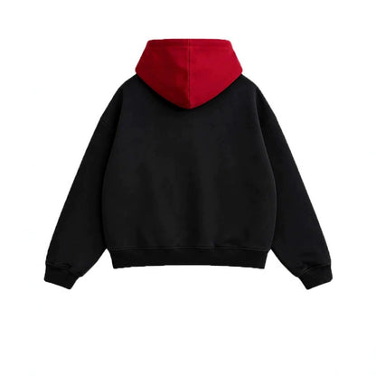 Dark Aesthetic Color Block Hoodie For Men All Products