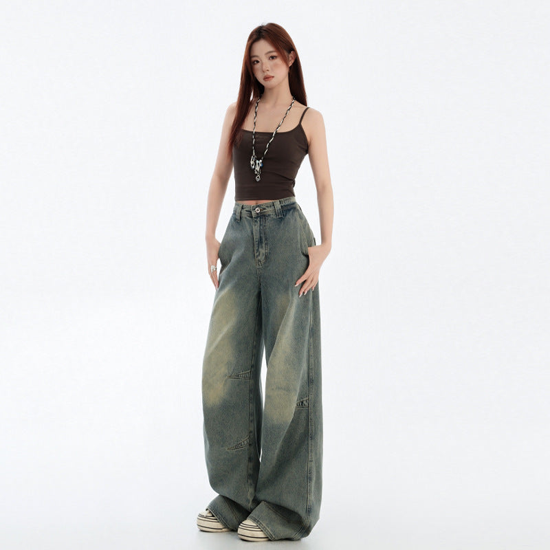 Wide Leg Straight Leg Denim Pants for Women | MuddyStock Originals MuddyStock