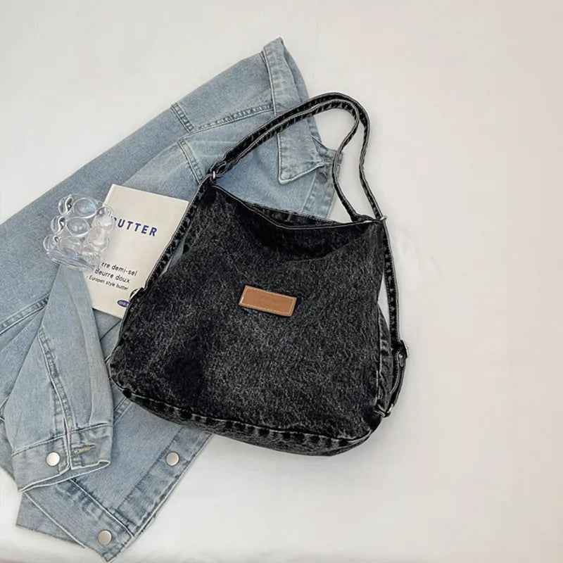 Adjustable Strap Denim Shoulder Bag eprolo