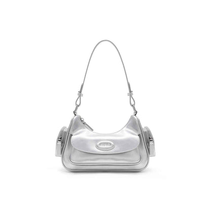 Women's Single-shoulder Crossbody Bag Moon Rock Silver
