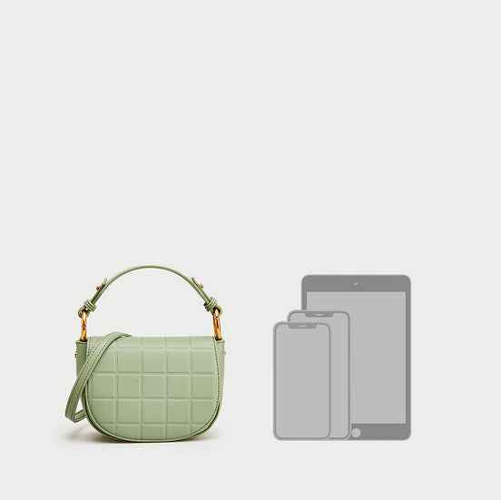 Women's green shoulder bag