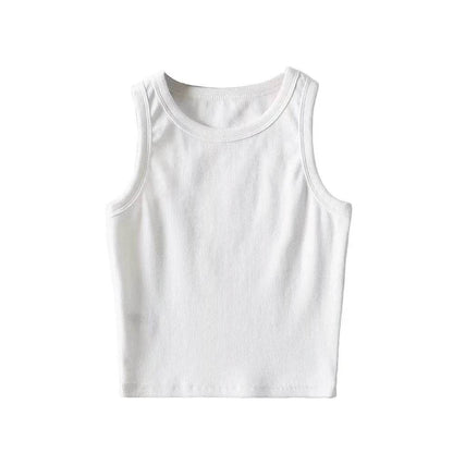Round neck crop top for women | MuddyStock Originals White MuddyStock