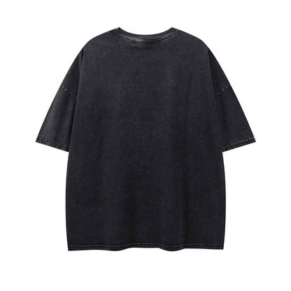 Retro Washed Letter Print Short Sleeve T-Shirt For Men | MuddyStock Originals MuddyStock