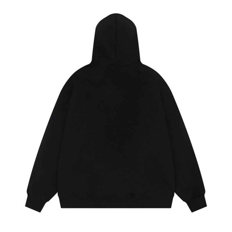 American High Street Decorative Rivets Fur Collar Hoodie For Women MuddyStock