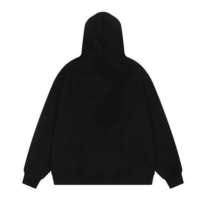 American High Street Decorative Rivets Fur Collar Hoodie For Women MuddyStock