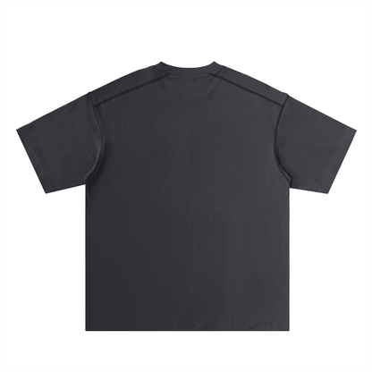 Oversized Contrast-Stitched Cotton Tee For Men | MuddyStock Originals