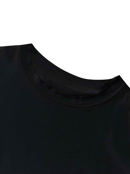 Men's Letter Vertical Line Printing Casual All-match Short-sleeved MuddyStock