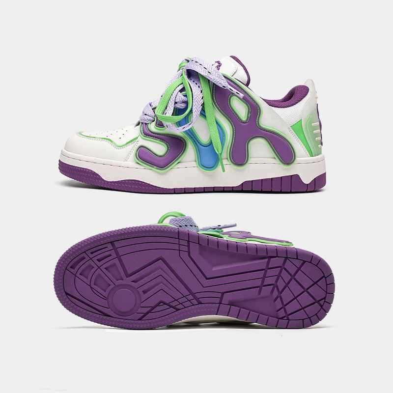 Purple Bread Sneakers For Men And Women null
