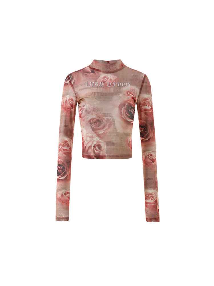 Mesh Bottomed Top For Women Pink MuddyStock