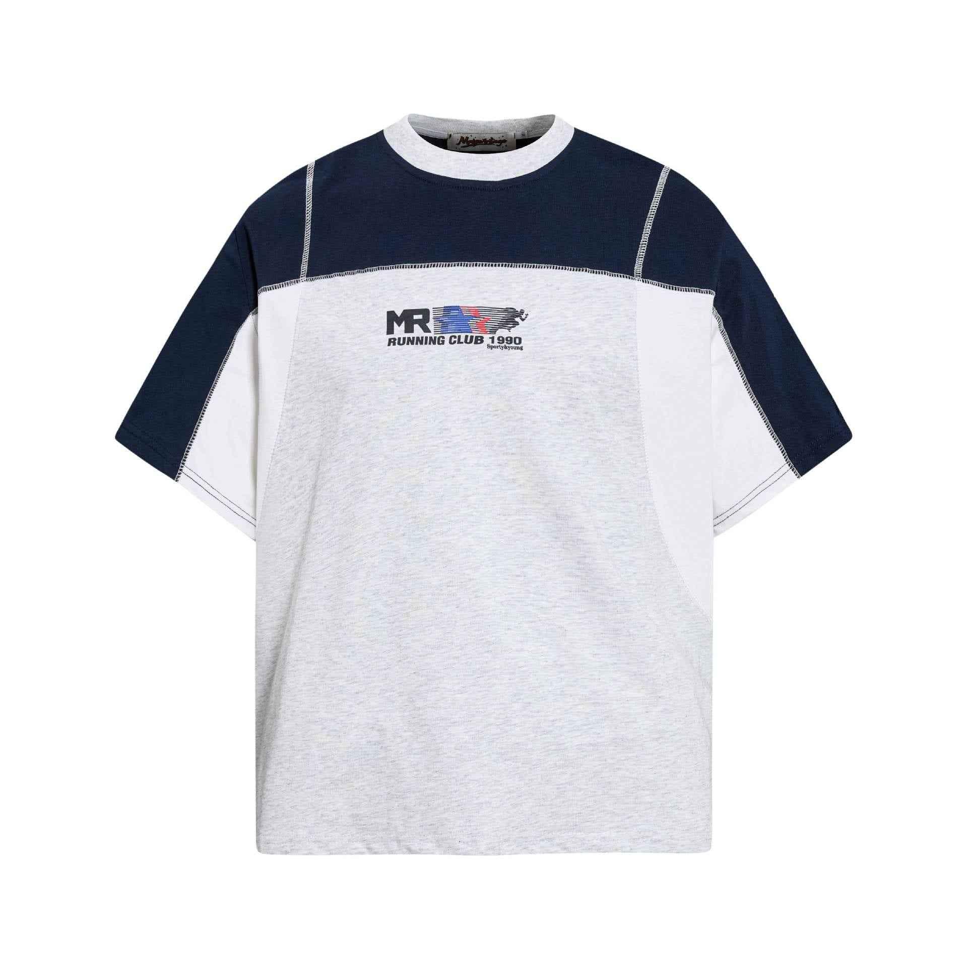Splicing contrasting short sleeve t-shirt for men | MuddyStock Originals