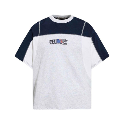Splicing contrasting short sleeve t-shirt for men | MuddyStock Originals