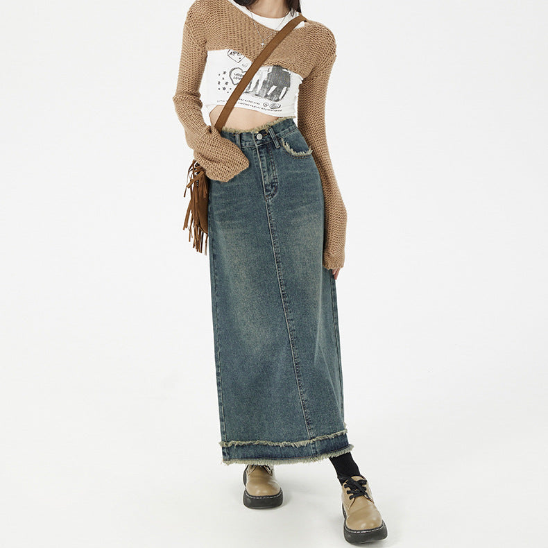 Retro Fashion Denim Long Skirts For Women All Products